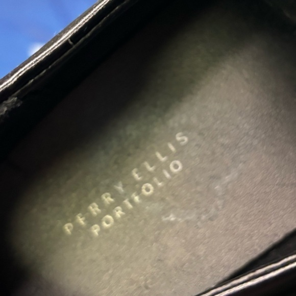 4/$25 BUNDLE SALE PERRY ELLIS PORTFOLIO BLACK SLIP ON LOAFERS DRESS SHOES FORMAL - Picture 10 of 11